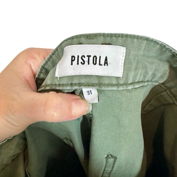 Pistola Tammy High Rise Trouser Utilitarian Button Fly Pants Colonel Army Green - Picture 10 of 15